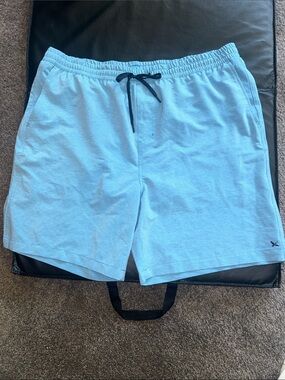 Men’s Eddie Bauer - Size XL - Light Blue Swim Trunks with Contrast Drawstring